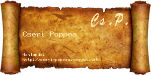 Cseri Poppea névjegykártya